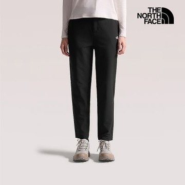 【The North Face 官方旗艦】北面女款黑色DWR防潑水戶外徒步長褲｜8J8BJK3