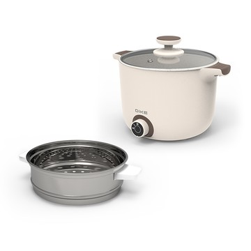 DIKE【HKE101WT】雙耳造型陶瓷蒸煮美食鍋電煮鍋電鍋