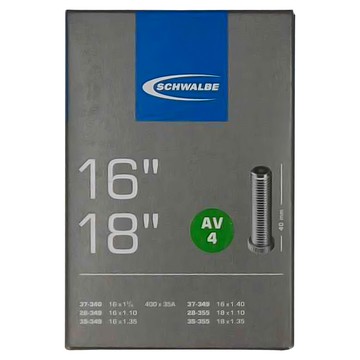 SCHWALBE AV4 美式氣嘴內胎 - 100%可回收橡膠  16吋 18吋  1條