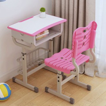 課桌椅 定制 學校教室中小學生升降課桌椅輔導班培訓桌兒童學習家用寫字書桌椅『CM38507』