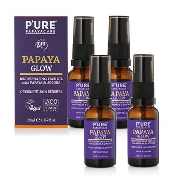 澳洲 Pure Papayacare 木瓜亮澤滋養精華油(4入組 20ml/瓶)