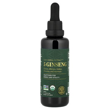 Global Healing, 未加工草本提取物™，5 人參，2 液量盎司（59.2 毫升）