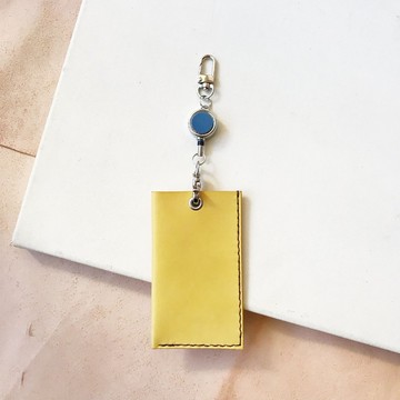 悠遊卡套_伸縮繩30cm_暖黃