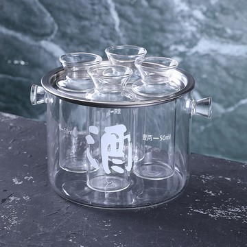 免運/開發票 日式溫酒器玻璃黃酒溫酒壺家用耐熱白酒清酒壺燙酒冰鎮冷酒酒具 快速出貨