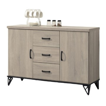 【MUNA 家居】萊德4尺木面餐櫃/碗盤櫃下座(共兩色)薰衣草色