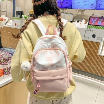🔥好物優選🔥原宿風雙肩包女韓版簡約撞色揹包通勤日系小學生初中生高顏值書包