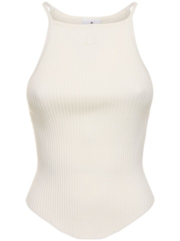 Holistic Rib Knit Viscose Blend Tank Top
