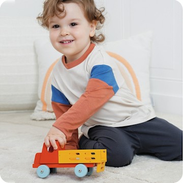 【美國 Mentari】活力運輸卡車(木製玩具/交通工具/工程車)