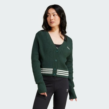 ADIDAS 外套 ORIGINALS 綠色 開襟衫 針織外套 女 IX1046