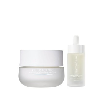 檔期限定!OUIORGANIC唯有機 緊緻活顏亮采精華油活膚乳2件組