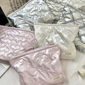 韓系PU手拿包 收納袋 化妝袋 愛心包 菱格包 蝴蝶結包 包中包