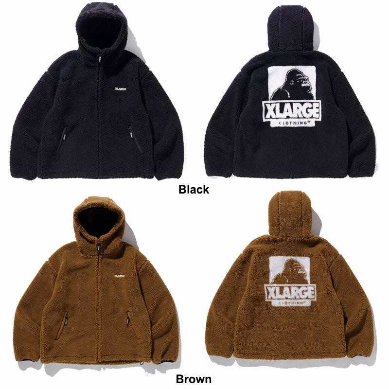 エクストララージ X-LARGE BOA FLEECE ZIP-UP JACKET ボアフリース ...