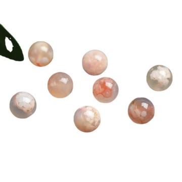 天然櫻花瑪瑙散珠圓珠diy手工串珠小圓子編織材料配飾手鏈水晶女