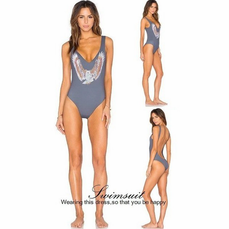 水着 ワンピース イラストプリント シンプル レディース スイムウエア セクシー 海外セレブ S M L Xl 通販 Lineポイント最大0 5 Get Lineショッピング