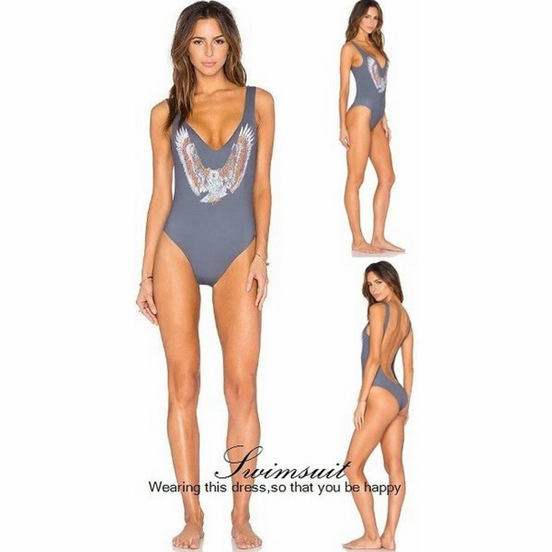 水着 ワンピース イラストプリント シンプル レディース スイムウエア セクシー 海外セレブ S M L Xl 通販 Lineポイント最大0 5 Get Lineショッピング