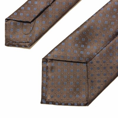 新品未使用　ステファノリッチ　ネクタイ　シルク　高級　艶　タグ付き　ブラウン系 STEFANO RICCI ステファノ リッチ ネクタイ シルクサテン