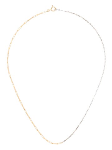 Yvonne Léon - 18kt yellow gold and 18kt white gold Nude Solitaire pendant necklace - women - 18kt White Gold/18kt Yellow Gold - One Size