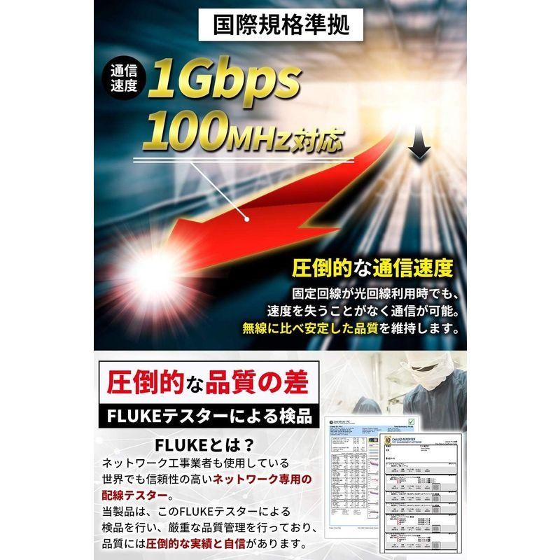 vacan CAT5e 屋外用 LANケーブル 2重被覆 PoE対応 コネクタ付き 100m