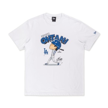 NEW ERA 男女 短袖上衣 MLB 大谷翔平 005 洛杉磯道奇 白 NE14405247