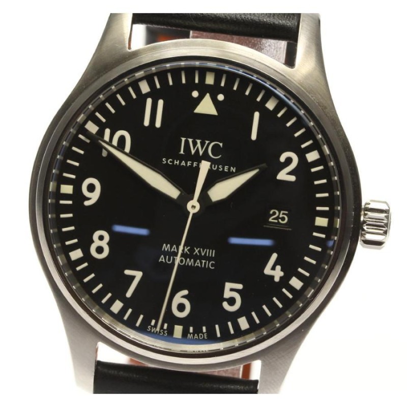 ☆美品【IWC】パイロットウォッチ マークXVIII IW327011 デイト 自動巻き メンズ | LINEショッピング