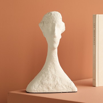 北歐人物雕像擺件石膏頭像樹脂藝術創意家居客廳酒柜裝飾擺設