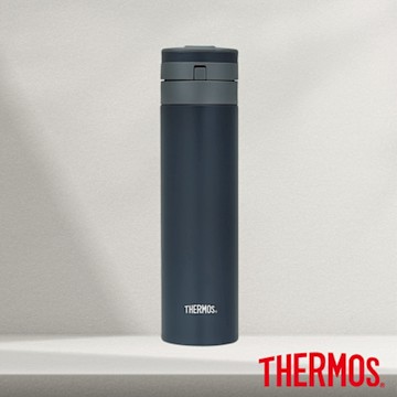 THERMOS膳魔師超輕量不鏽鋼真空保溫瓶450ml(JNS-454-DGY)芝麻灰