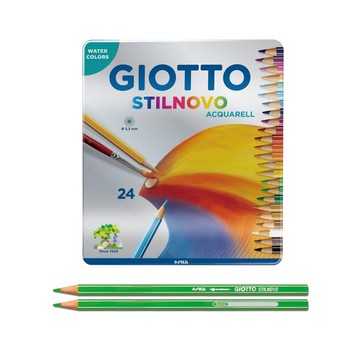 【義大利GIOTTO】STILNOVO 水溶性彩色鉛筆(24色)鐵盒