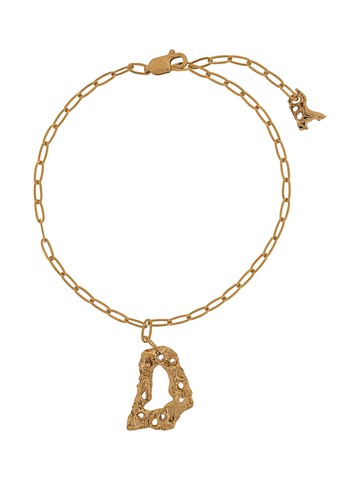 LOVENESS LEE - Cory textured-charm bracelet - women - Gold Plated Silver - One Size
