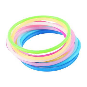 韓版夜光矽膠手環髮束 彈力手環 手鍊 螢光色矽膠髮圈 裝飾手環髮飾 美髮用品 贈品禮品