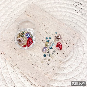 [Ching co store]飾品815 一入一盒 小鑽飾品 大鑽 紅色鑽飾品 平鑽飾品 美甲飾品