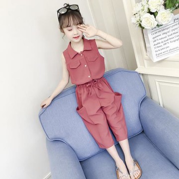 網紅洋氣大童13歲女孩衣服夏裝