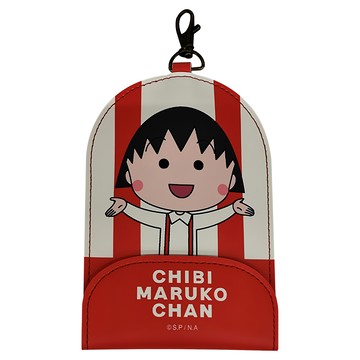 Miravivi 伸縮鑰匙扣卡包 壓克力/五金  14 x 9.7cm  櫻桃小丸子 白色 + 紅色