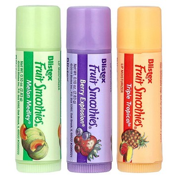 Blistex, 潤唇膏，水果奶昔味，3 支，每支 0.10 盎司（2.83 克）