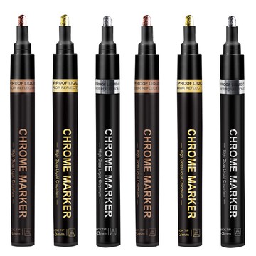 【清倉】Xileyw 金色銅色銀色鏡面筆 金屬鍍鉻筆 反光油漆筆 高光筆 記號筆 DIY塑膠模型銀色馬克筆