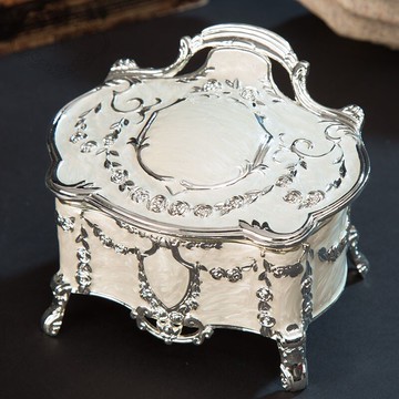 歐式金屬工藝品首飾盒 盒子小高檔飾品收納盒 宮廷俄羅斯結婚禮品