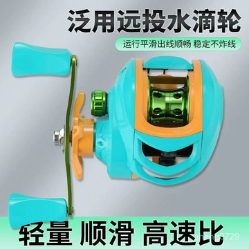 釣魚捲線器 小烏龜捲線器馬卡龍專用全金屬漁綫路亞遠投防炸綫海竿單賣打黑漁輪微物水滴💖超實惠💖水滴輪 捲線器 雙軸捲線器