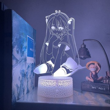 🔶台灣發貨🔶初音未來二次元led小夜燈ins風房間夜用照明燈usb充電發光擺件