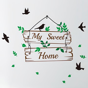 KISS 貼貼靜電無痕隨變壁貼 甜美家庭 1組 - 居家裝飾 DIY