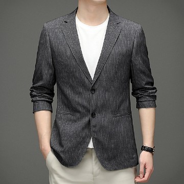 [米蘭精品] 西裝外套休閒西服-薄款修身立體春秋男外套74eb26