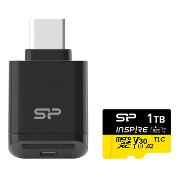 Silicon Power 廣穎電通 高速4K UHS-I U3 A2 microSDXC 高速記憶卡 附讀卡機 SP001TBSTXLA2VC2 空拍機/GoPro適用  1TB  1個