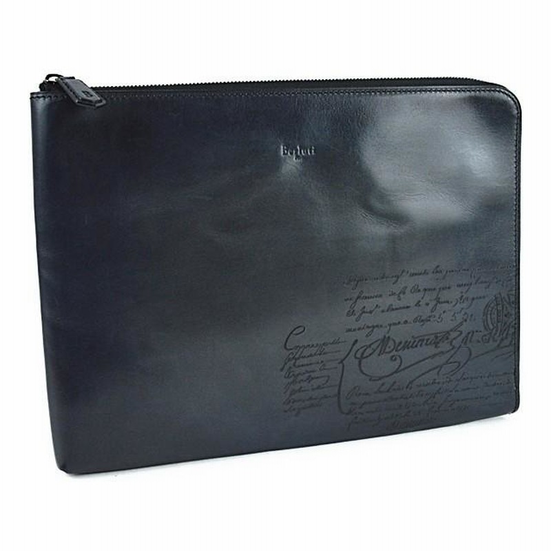 現行・美品BERLUTI ニノGMクラッチバッグ カリグラフィ スクリットレザー BERLUTIニノGM クラッチバッグ カリグラフィレザー ニノ GM スクリット