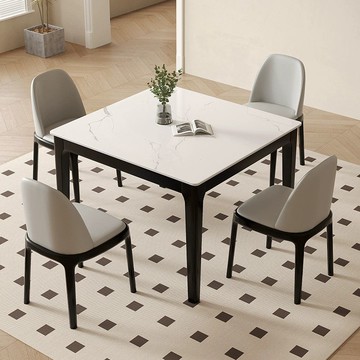 【臺灣公司 可打統編】免運 四方桌椅 八仙桌椅 2025新款現代簡約正方形巖板餐桌椅組合小戶型靠墻家用打牌桌 可開發票 全館六折 工廠現貨直銷 新品特價 c1085