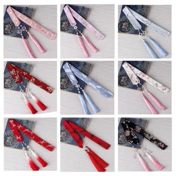 三墨古裝綁發頭繩女古風發帶流蘇漢服頭飾束發飄帶超仙配飾發繩