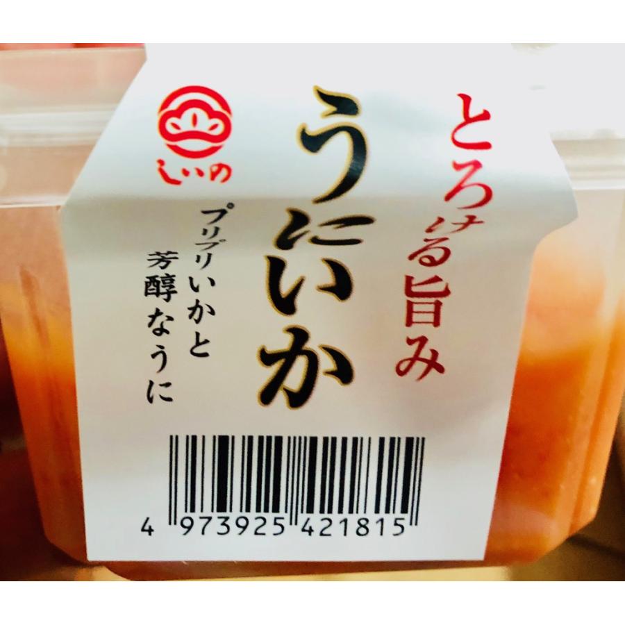 うにいか 6パック(1パック80g)ご飯お供に・酒の肴、おつまみに