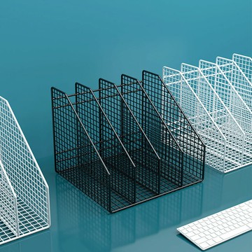 公司貨 免運 金屬文件架辦公桌置物架書架桌面文件框文件夾收納盒辦公室用品大 快速發貨