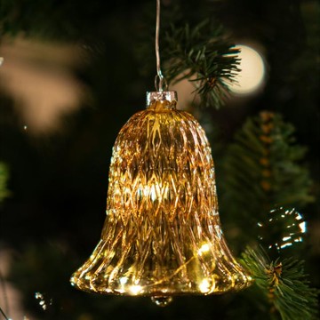 丹麥 璀燦耶誕 聖誕鐘形掛飾 10cm 琥珀