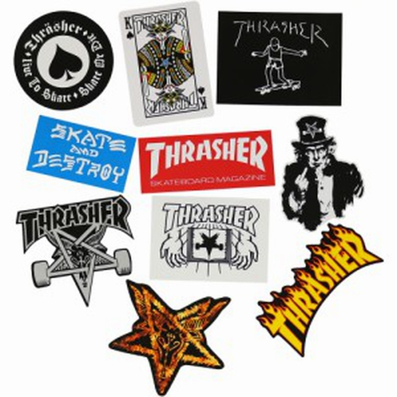 Thrasher スラッシャー ステッカー セット 10 Sticker Pack スケートボード スケボー シール ブランド アメリカン カリフォルニア パック 通販 Lineポイント最大1 0 Get Lineショッピング