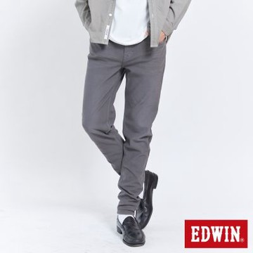 EDWIN 男裝 JERSEYS 透氣丹寧錐形迦績褲-灰色