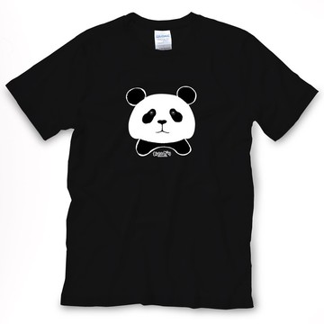 小飯糰 中性T恤 熊貓出沒 黑色短T