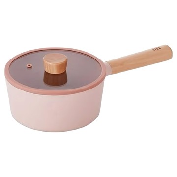 NEOFLAM FIKA系列 鑄造不沾單柄湯鍋 IH 電磁爐適用 1024g 1600ml  粉色  1個  18cm